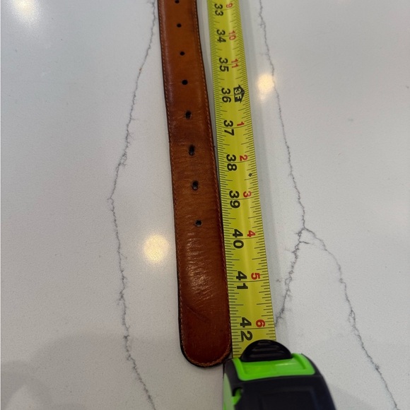 Coach Cowhide Leather Solid Brass Square Buckle Dark Brown Belt #7602 Sz‎ 38 EUC - Picture 10 of 12